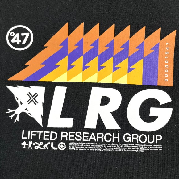LRG Lifted Research Group Hoodie Sweatshirt Adult Medium Black Sandbar Skater - Picture 3 of 11